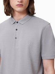 AllSaints Grey Reform Short Sleeve Polo Shirts 2 Pack - Image 3 of 7