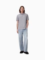 AllSaints Grey Reform Short Sleeve Polo Shirts 2 Pack - Image 4 of 7