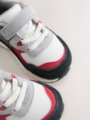 Black/Red Standard Fit (F) Elastic Lace Trainers - Image 7 of 7