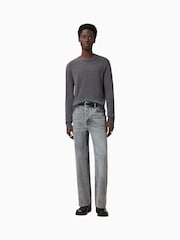 AllSaints Grey Maes Merino Crew Jumper - Image 3 of 9
