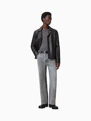 AllSaints Grey Maes Merino Crew Jumper - Image 5 of 9