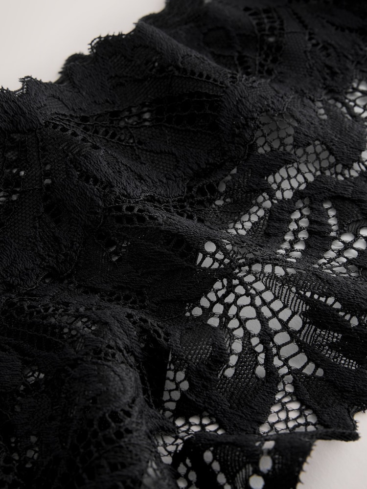 Black Tanga Ultimate Comfort Lace Knickers 3 Pack - Image 8 of 8