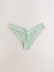 Mint Green Tanga Ultimate Comfort Lace Knickers 3 Pack - Image 14 of 16