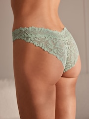 Mint Green Tanga Ultimate Comfort Lace Knickers 3 Pack - Image 7 of 16
