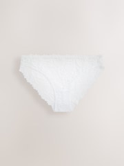 White High Leg Ultimate Comfort Lace Knickers 3 Pack - Image 6 of 6