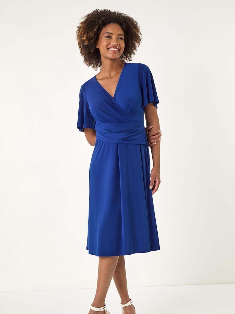 Azul - Roman Wrap Over Stretch Midi Dress - Imagen 2 de 5 Azul - Roman Wrap Over Stretch Midi Dress - Imagen 2 de 5