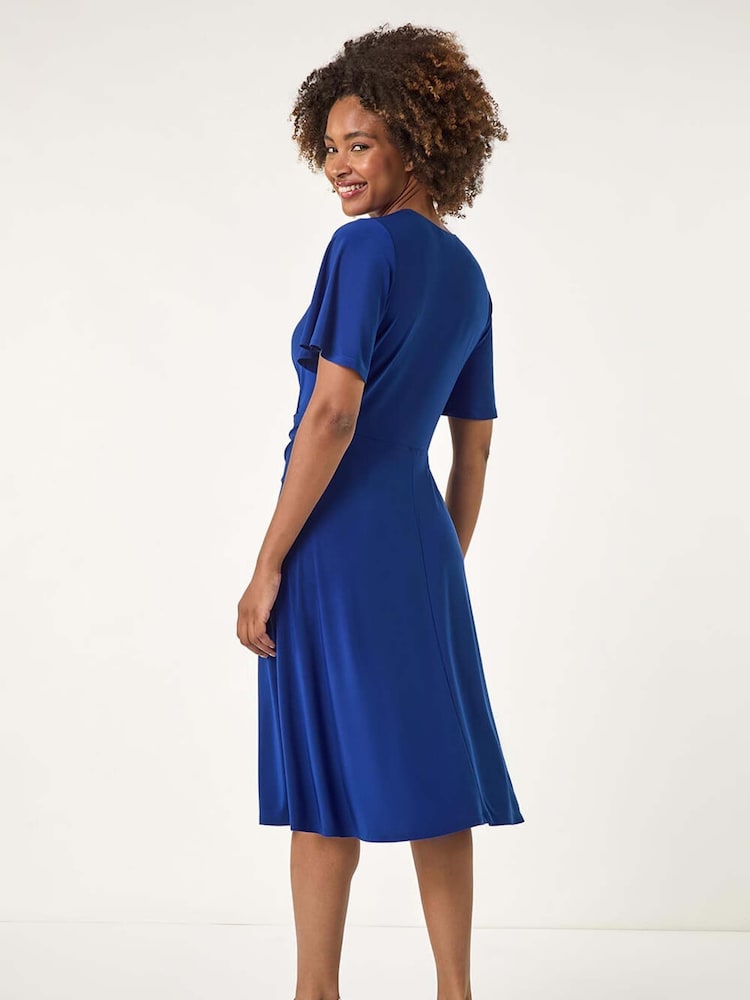 Azul - Roman Wrap Over Stretch Midi Dress - Imagen 2 de 3 Azul - Roman Wrap Over Stretch Midi Dress - Imagen 2 de 3