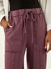 Roman Purple Jersey Cargo Culotte Trousers - Image 5 of 5