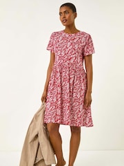 Roman Abstract Print Jersey Dress - Imagem 1 de 5