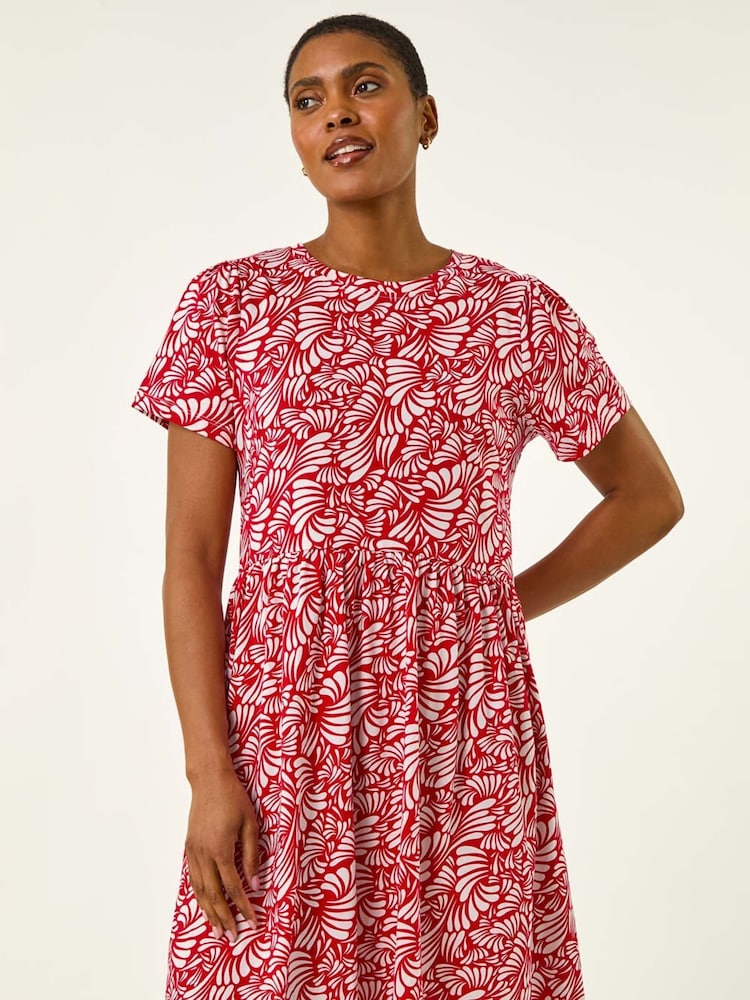 Roman Abstract Print Jersey Dress - Imagem 2 de 5