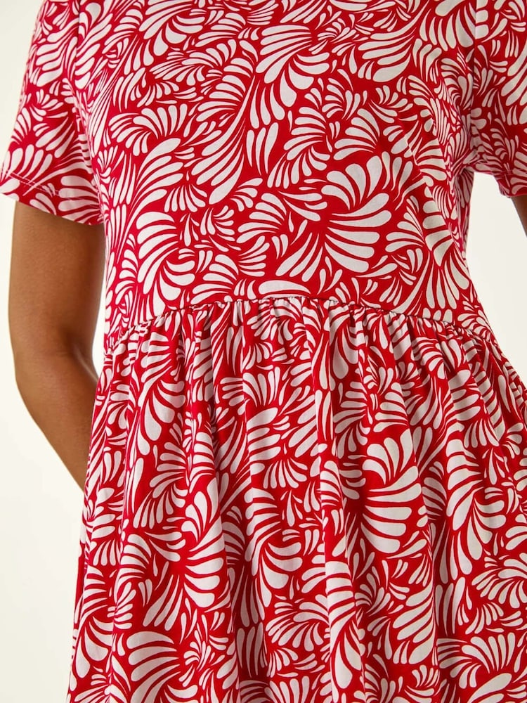 Roman Abstract Print Jersey Dress - Imagem 5 de 5
