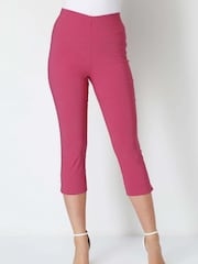 Roman Pink Cropped Stretch Trousers - Image 1 of 4