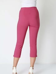 Roman Pink Cropped Stretch Trousers - Image 2 of 4