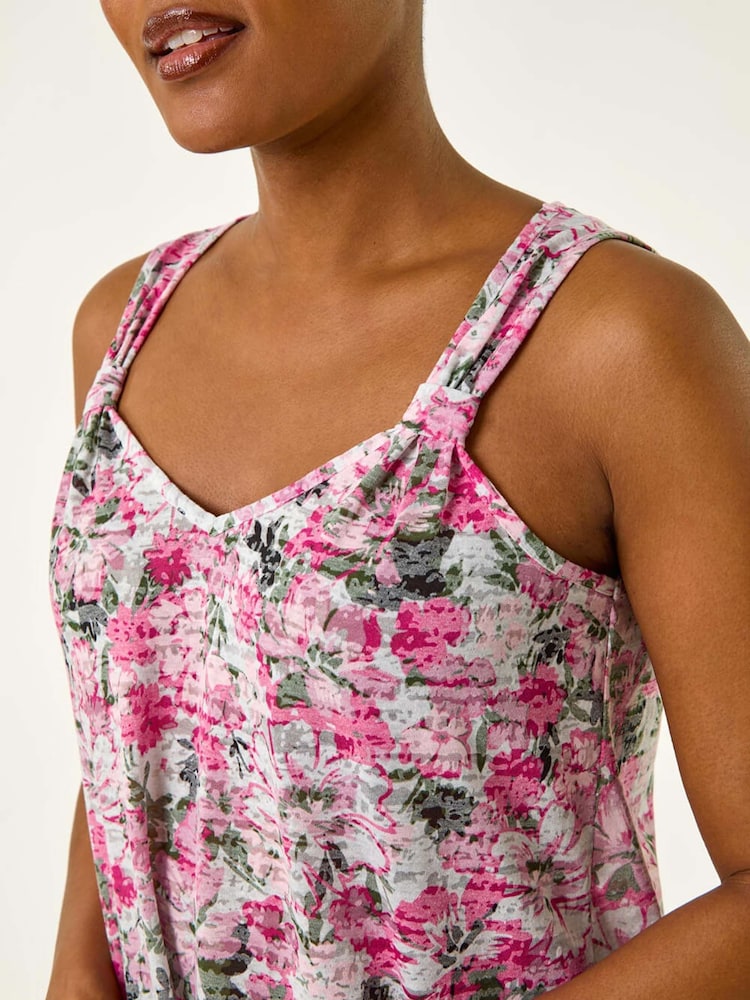 Roman Burnout Floral Print Vest Top - Imagem 5 de 5