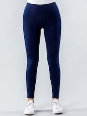 Roman Blue Stretch Plain Leggings - Image 1 of 4