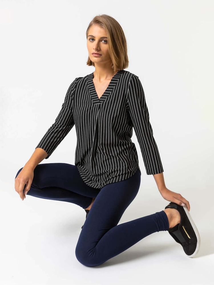 Roman Blue Stretch Plain Leggings - Image 2 of 4