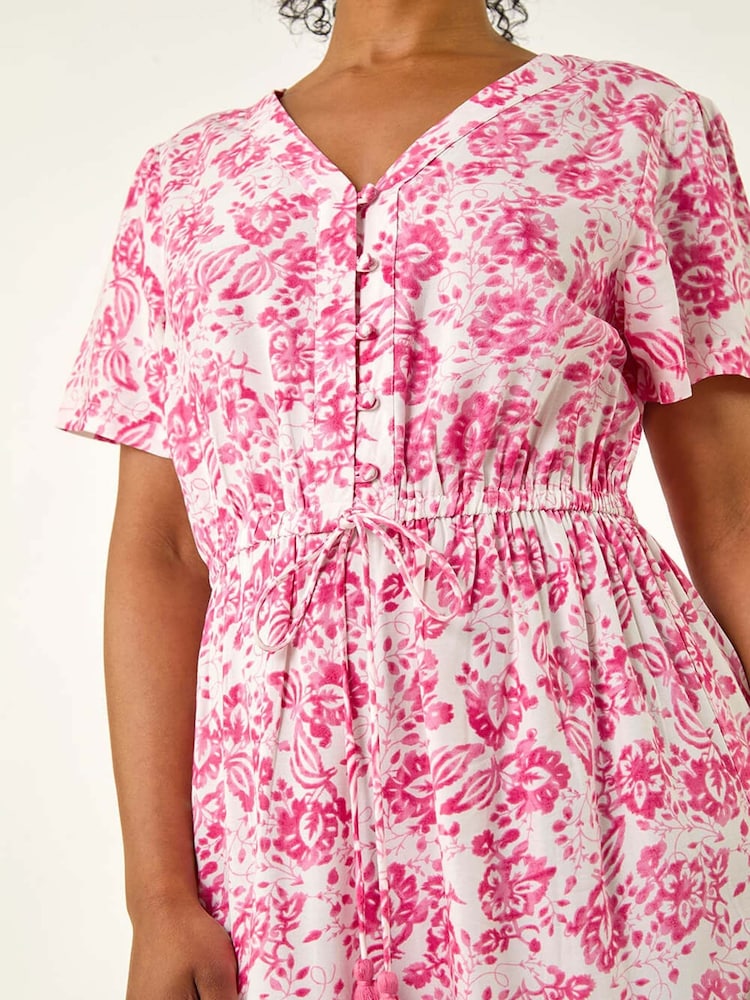 Rosa - Vestido con diseño a capas y estampado floral de Roman Petite - Imagen 5 de 5