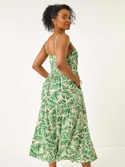 Vestido longo com alças Roman Petite Leaf - Imagem 3 de 5