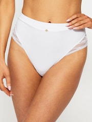 KBX White High Waist Charlotte Brushed High Waisted Thong - Image 3 of 5