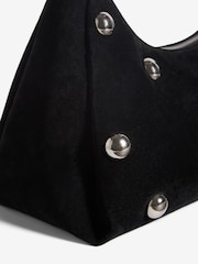 Friends Like These Black Suedette Studded Shoulder Bag - Image 4 of 6