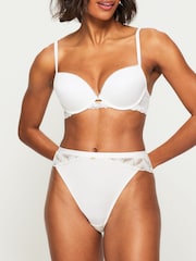 KBX White Brazilian Knickers Harper Scalloped Lace Brazilian Knickers - Image 1 of 7
