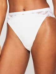 KBX White Brazilian Knickers Harper Scalloped Lace Brazilian Knickers - Image 2 of 7
