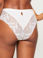 KBX White Brazilian Knickers Harper Scalloped Lace Brazilian Knickers - Image 3 of 7