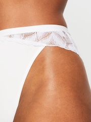 KBX White Brazilian Knickers Harper Scalloped Lace Brazilian Knickers - Image 4 of 7
