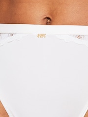 KBX White Brazilian Knickers Harper Scalloped Lace Brazilian Knickers - Image 5 of 7