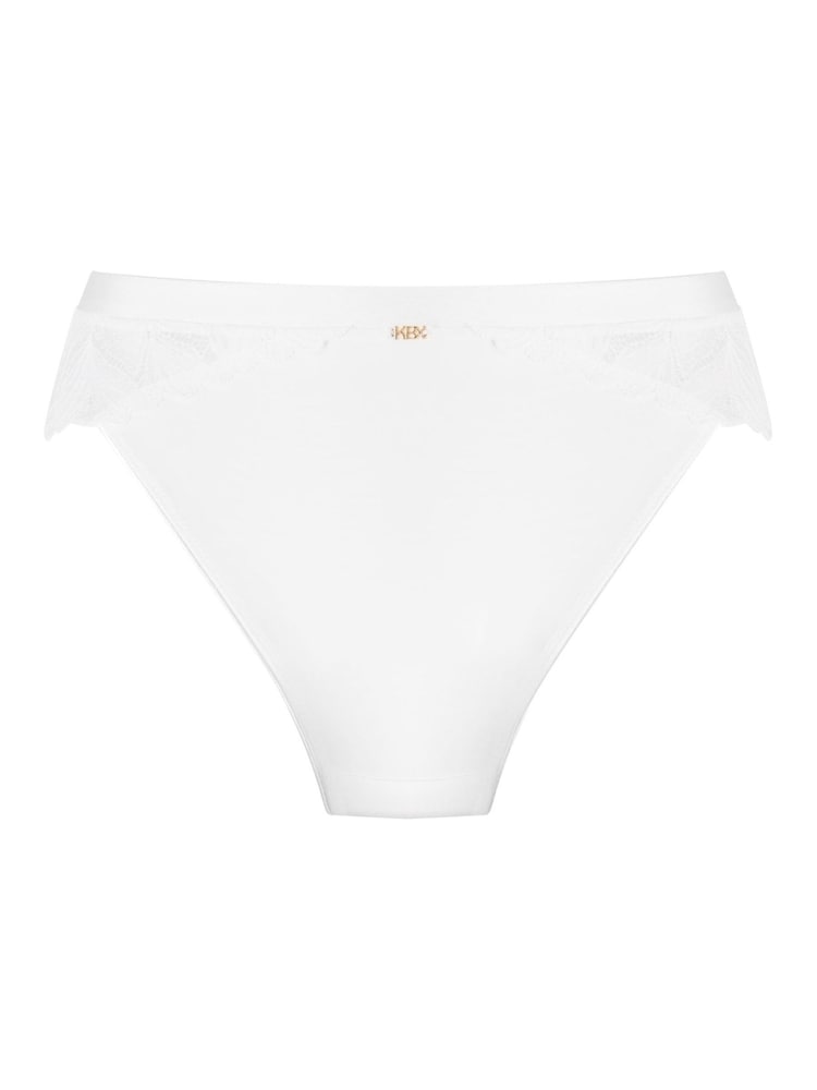 KBX White Brazilian Knickers Harper Scalloped Lace Brazilian Knickers - Image 7 of 7