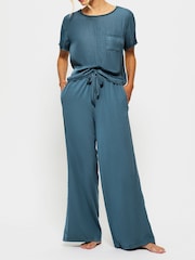 KBX Blue Raye Soft Jersey Wide Leg Trousers - Image 1 of 7