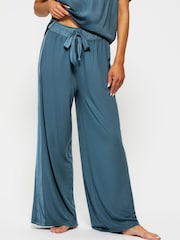 KBX Blue Raye Soft Jersey Wide Leg Trousers - Image 3 of 7