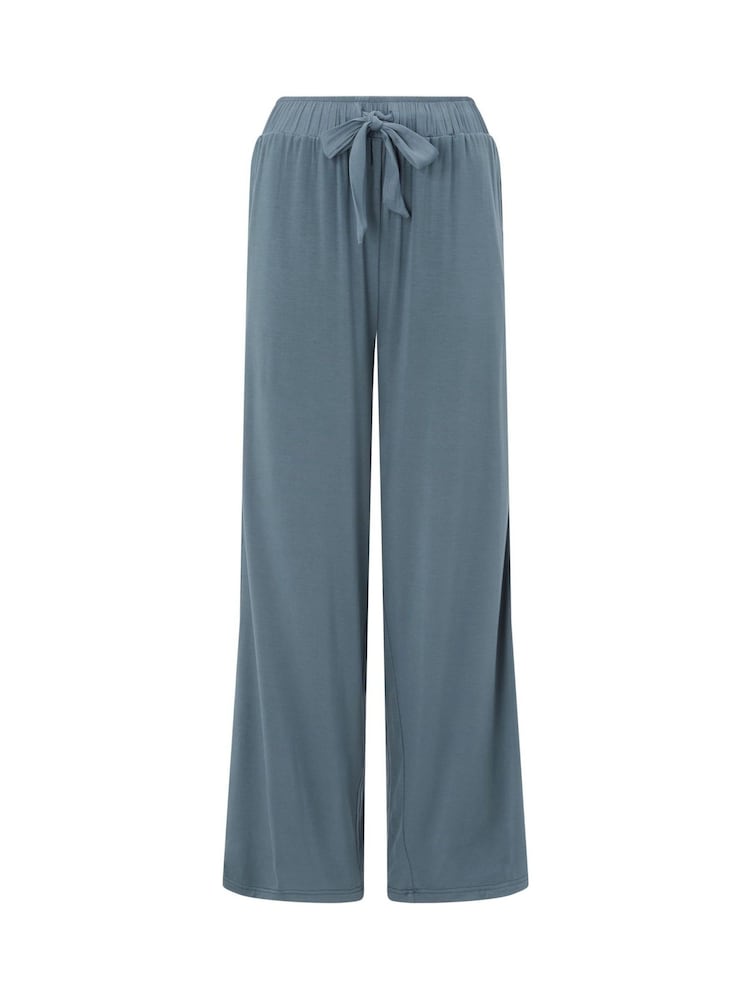KBX Blue Raye Soft Jersey Wide Leg Trousers - Image 7 of 7