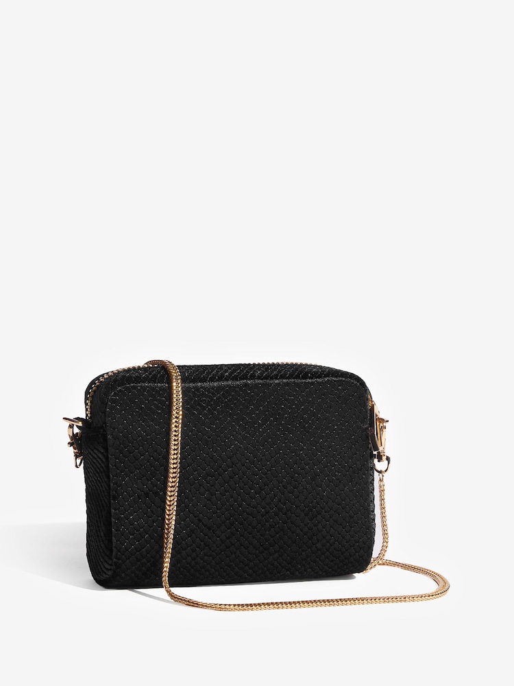 Friends Like These Black Velvet Ocassion Crossbody Bag - Image 1 of 5