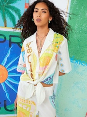 River Island Tie Front Shirt - Imagen 1 de 4