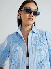 River Island Long Sleeve Embroidered Shirt - Imagen 3 de 4