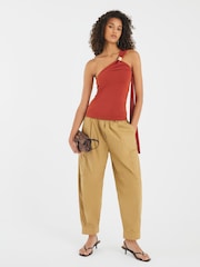 River Island Red Scarf Neck Trim Top - Image 3 of 4