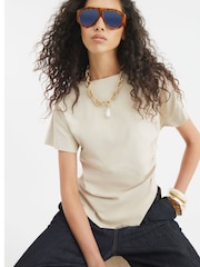River Island Brown Drape Side T-Shirt - Image 2 of 5