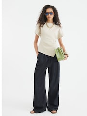 River Island Brown Drape Side T-Shirt - Image 3 of 5