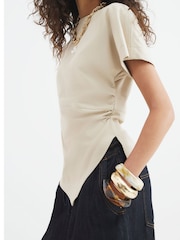 River Island Brown Drape Side T-Shirt - Image 4 of 5
