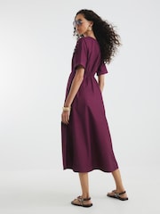 River Island Red Cutwork Midi Dress - Image 3 of 4