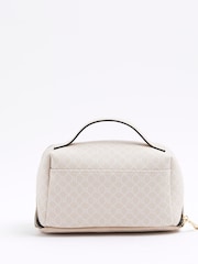 River Island Faux Leather Monogram Make Up Bag - Imagem 3 de 5