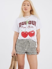River Island White Oui Heart Printed T-Shirt - Image 3 of 4