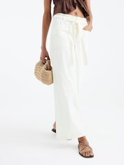 River Island Cream Paperbag Trousers - Image 2 of 4