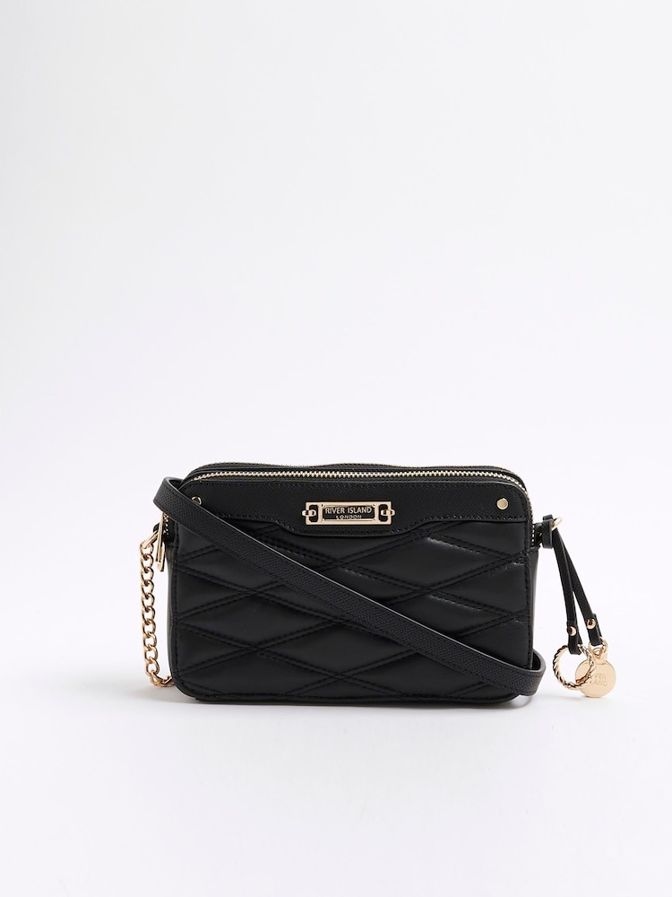 River Island Faux Leather Quilted Cross-Body Bag - Imagem 1 de 6