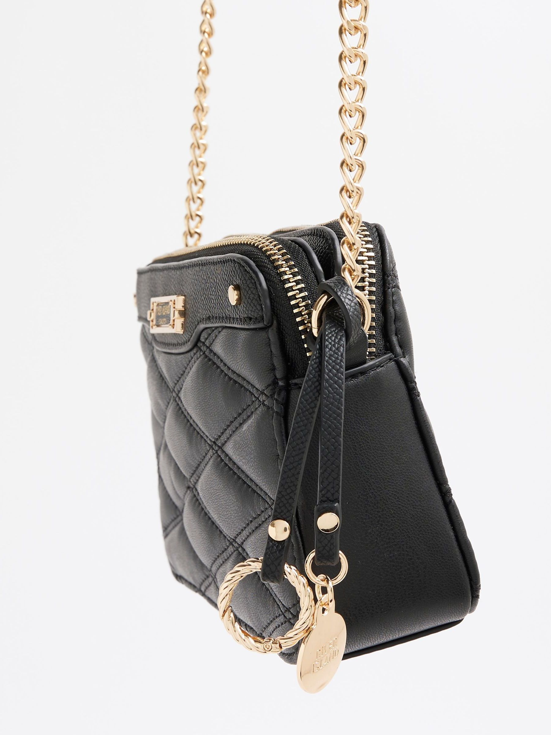 Buy River Island Black Quilted Soft Cross-Body Bag from Next USA