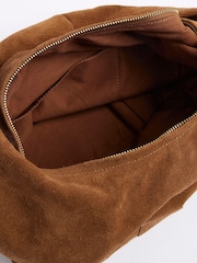 River Island Brown Suede Twist Shoulder Bag - Image 4 of 6