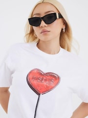 River Island White Lollipop Printed T-Shirt - Image 4 of 4