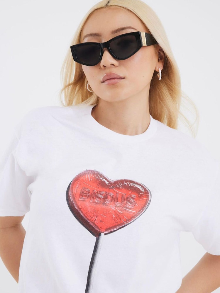 River Island White Lollipop Printed T-Shirt - Image 4 of 4