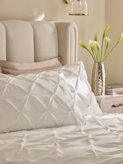 Pinch Pleat mehka dotik brušena duvet pokrov in blazina set - Slika 2 iz 4